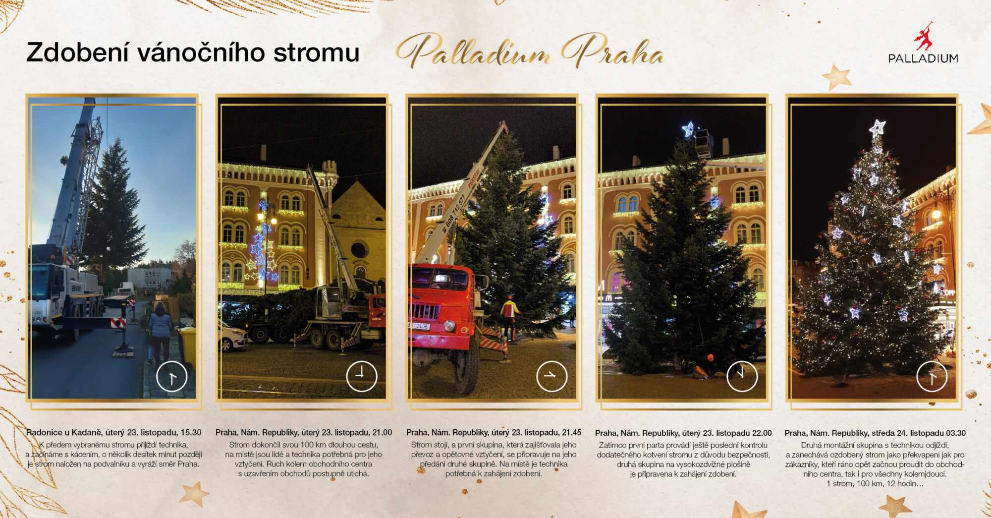 Vánoční strom Palladium Praha